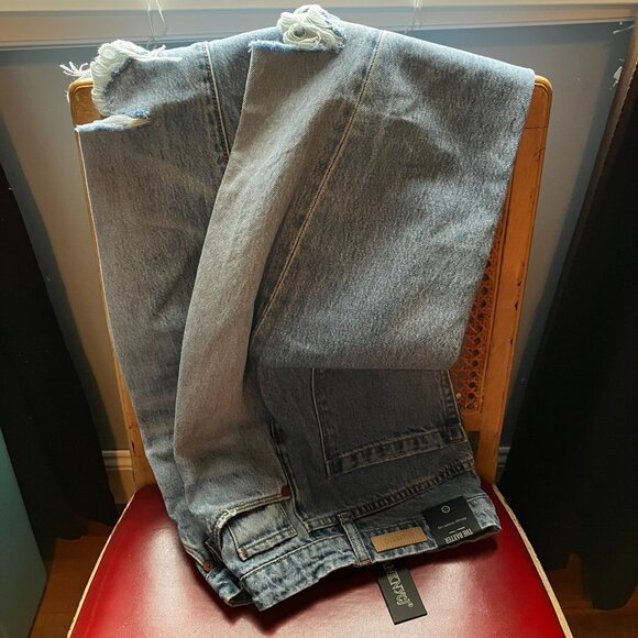 BLANK NYC Baxter Rib Cage Ripped High Waist Crop Five Pocket Jeans Size 25 - Picture 11 of 12